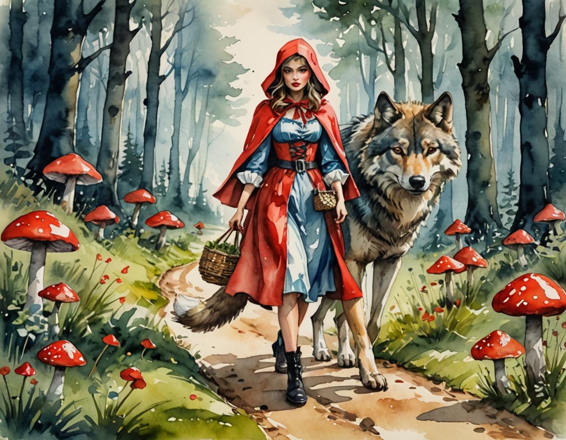AI Little Red Riding Hood and her protector